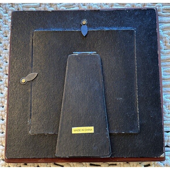 Set Of 2 Carved Mandala Style Square Picture frame ornate raised Circle Glass - Picture 5 of 6